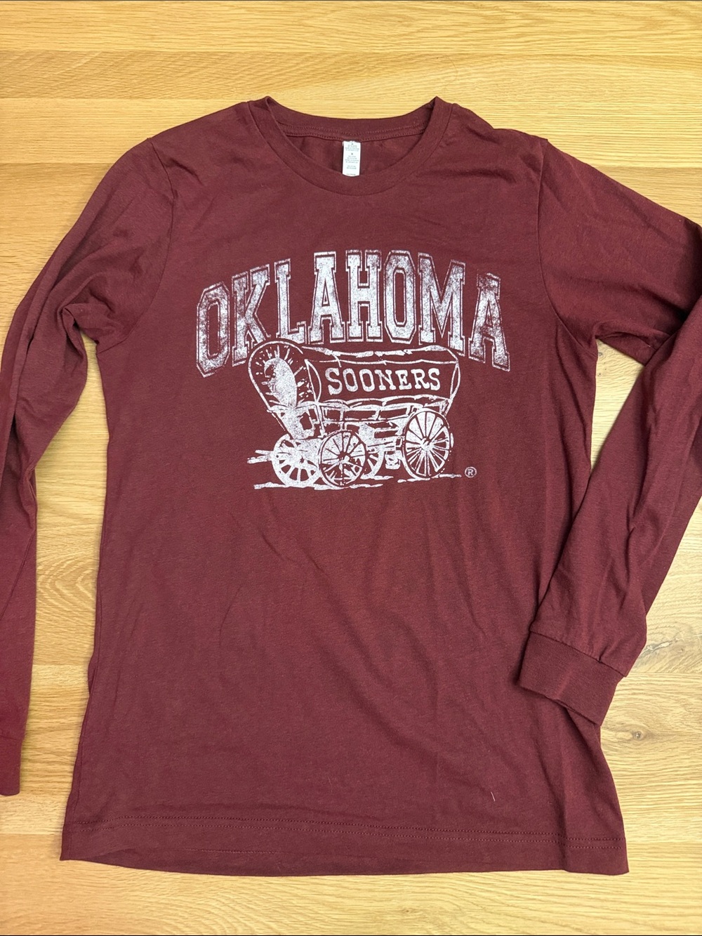 Oklahoma Sooners Crimson Crewneck Long sleeve Tee - Medium